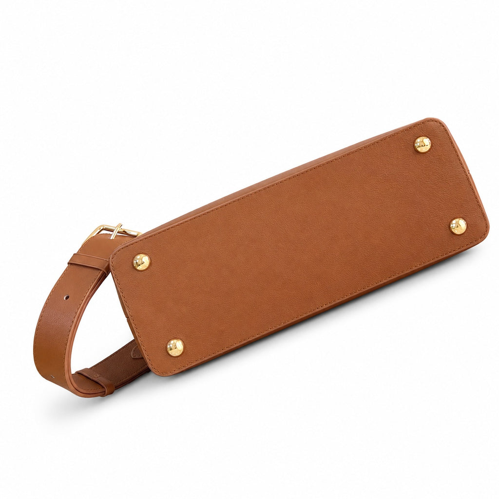 Louis Vuitton Capucines Small Suede Leather Brown Handbag