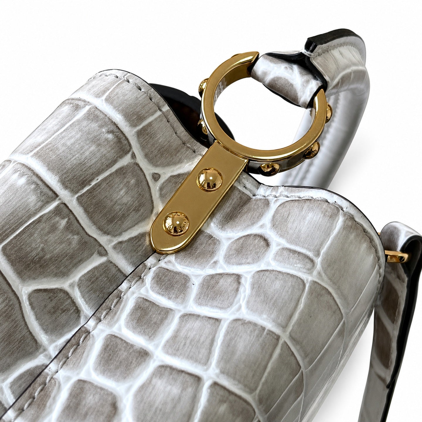 Louis Vuitton Capucines Mini Leather White Gold Handbag