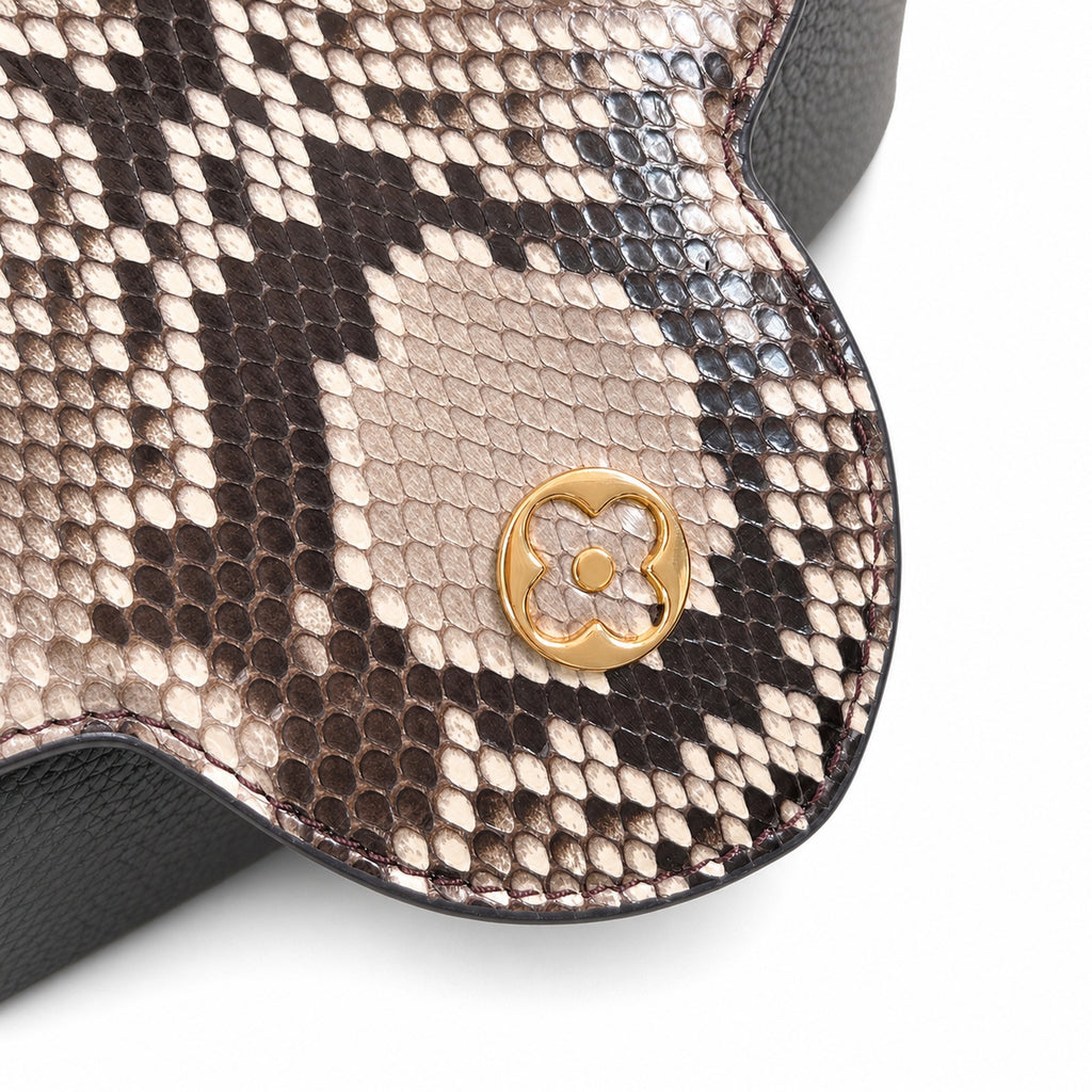Louis Vuitton Capucines Small Snakeskin Leather Black Handbag