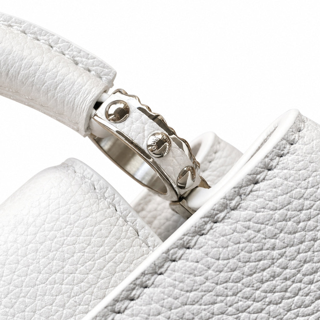 Louis Vuitton Mini Leather White Silver Handbag