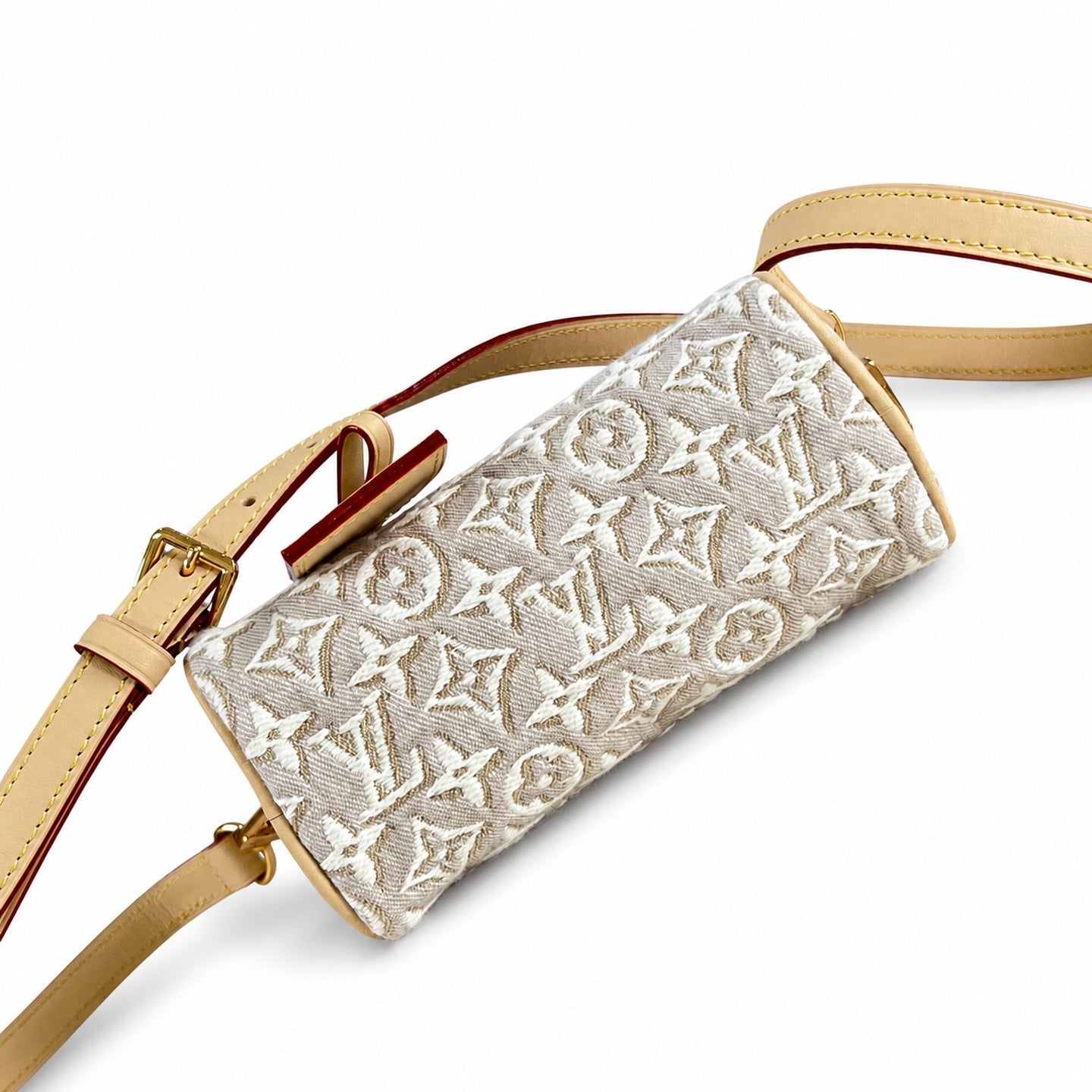 Louis Vuitton Speedy Canvas Jacquard Leather Handbag