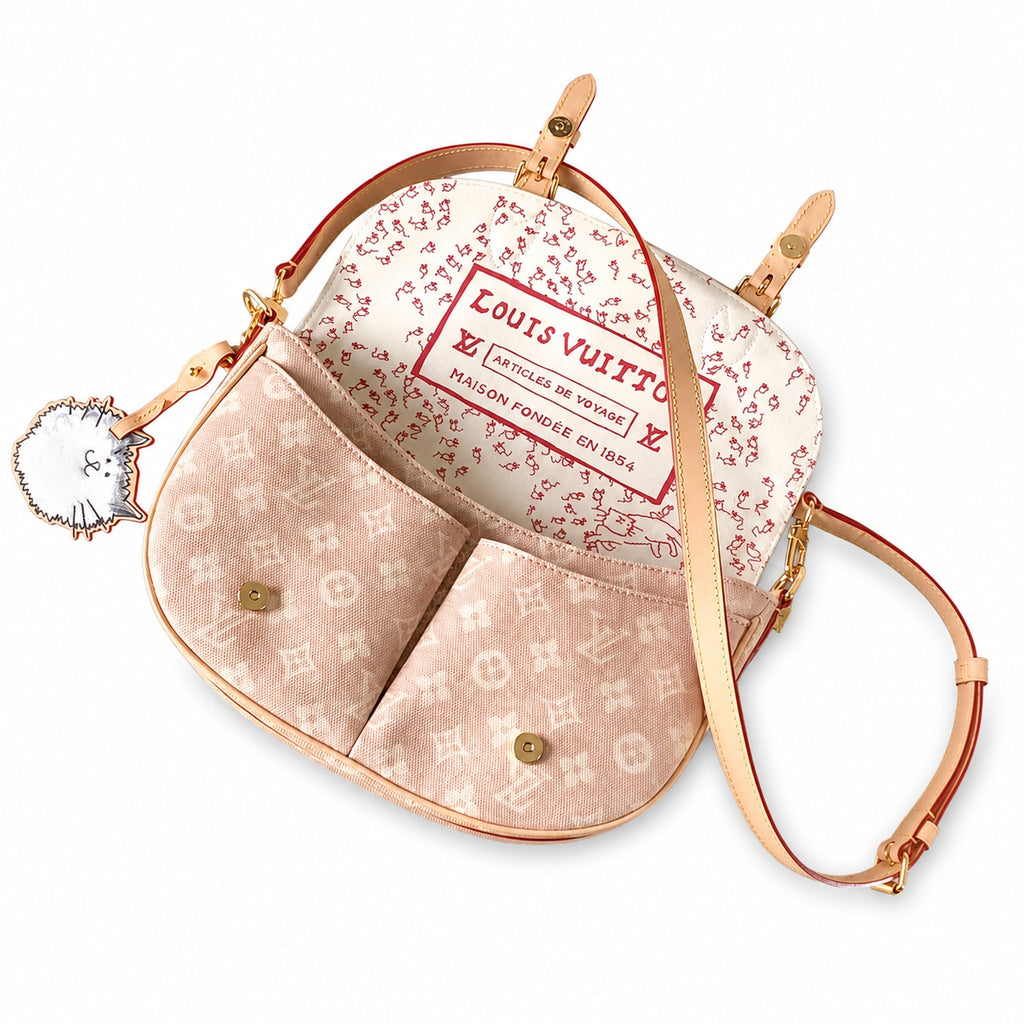 Louis Vuitton Grace Coddington Canvas Leather Handbag
