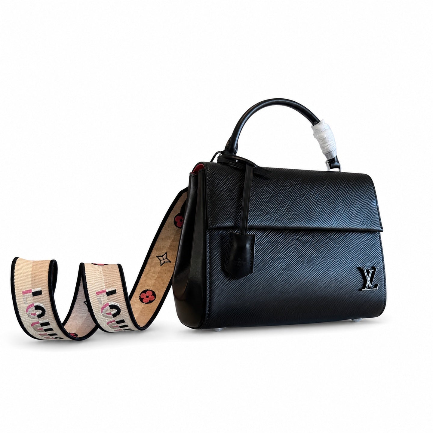 Louis Vuitton Reversible Jacquard Leather Black Handbag