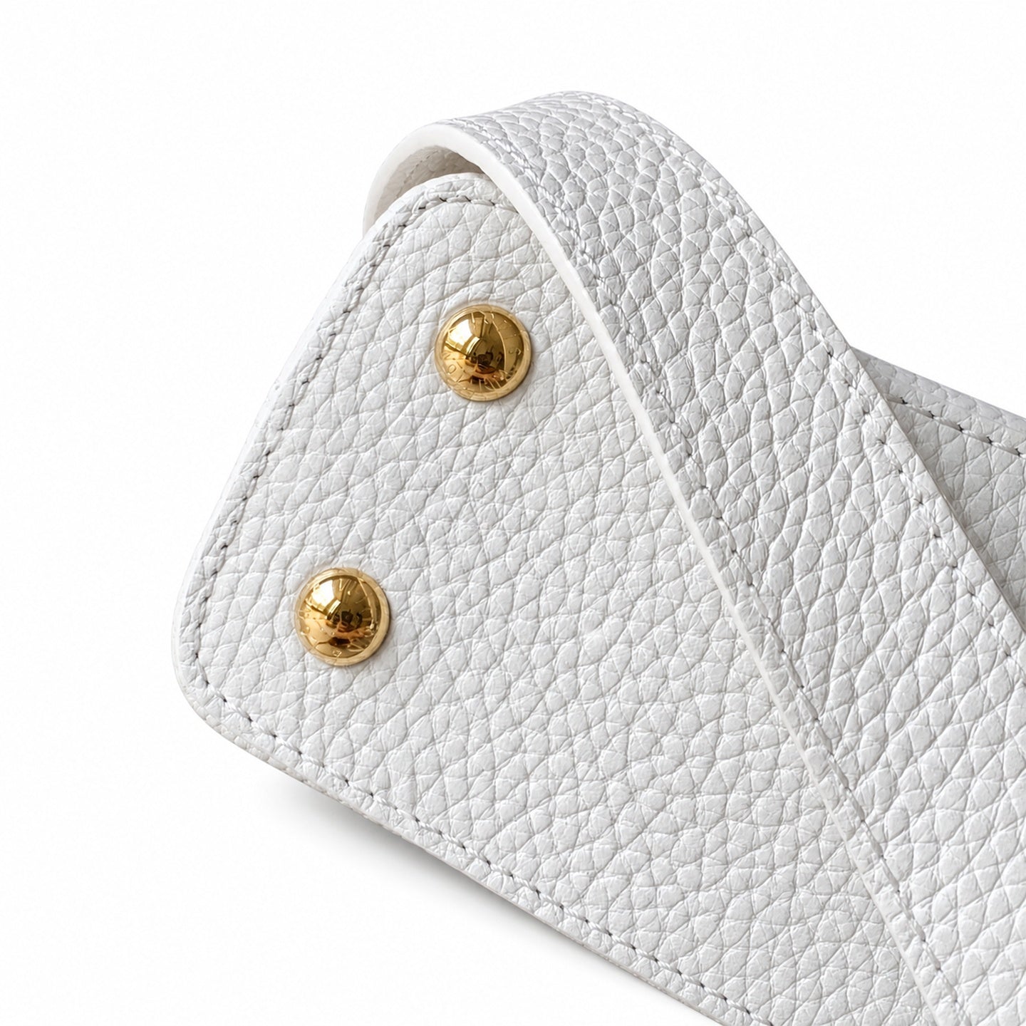 Louis Vuitton Capucines Mini Snakeskin Leather White Gold Handbag