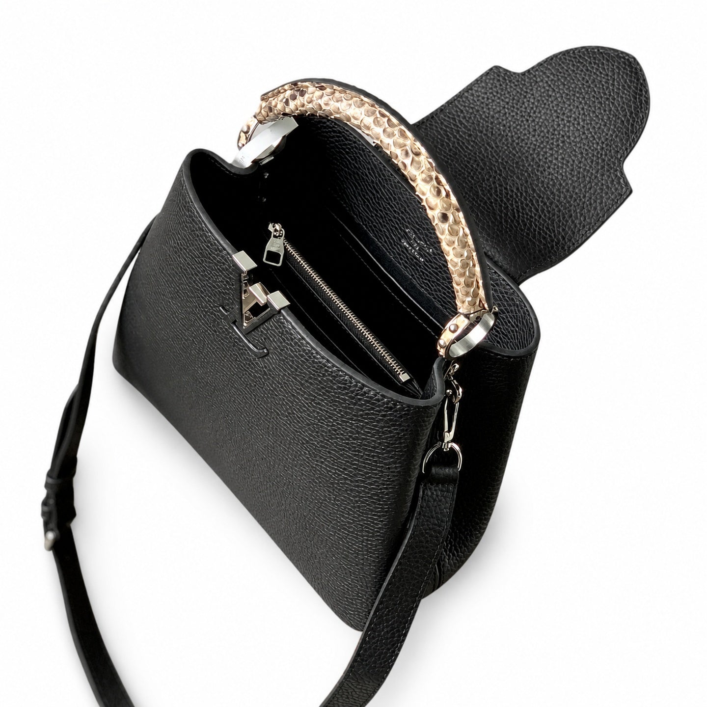 Louis Vuitton Capucines Small Snakeskin Leather Handbag