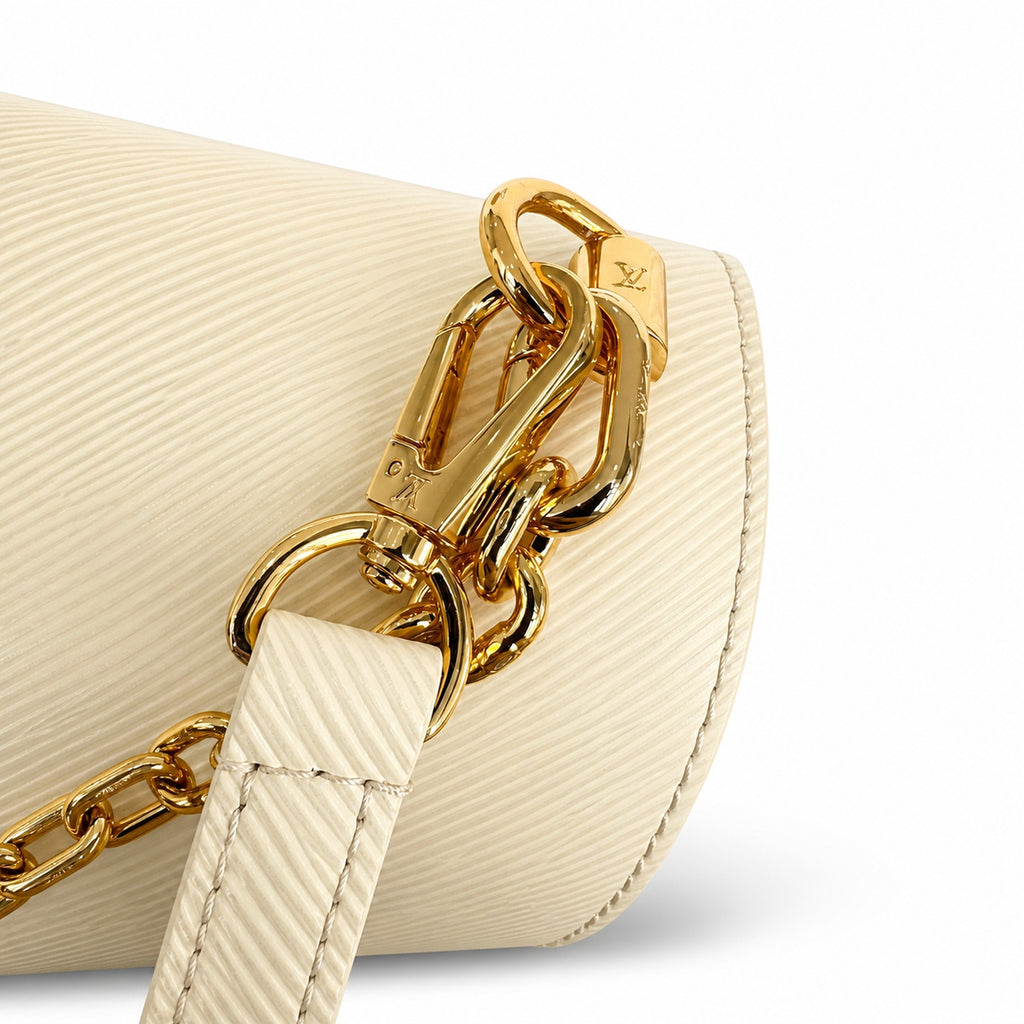 Louis Vuitton Twist Medium Embroidered Leather White Handbag