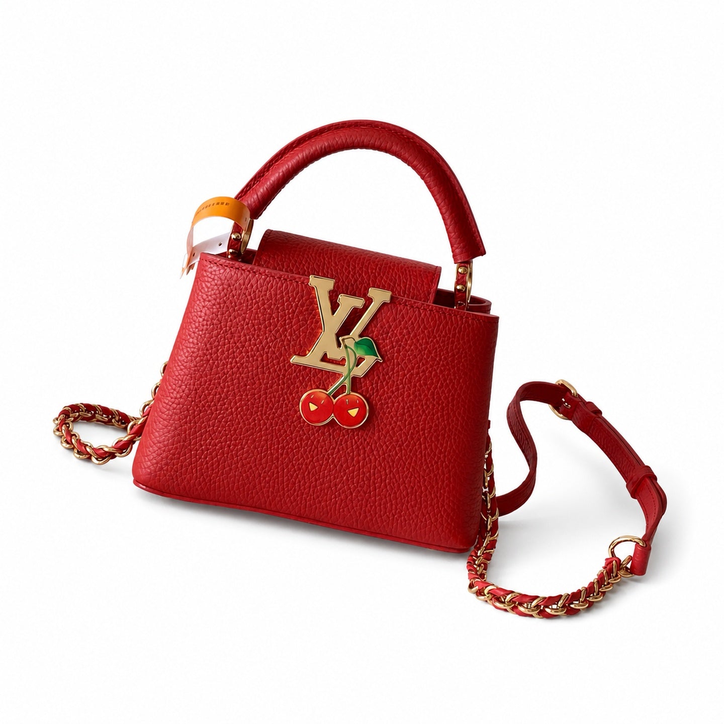 Louis Vuitton Takashi Murakami Mini Denim Leather Black Red Handbag