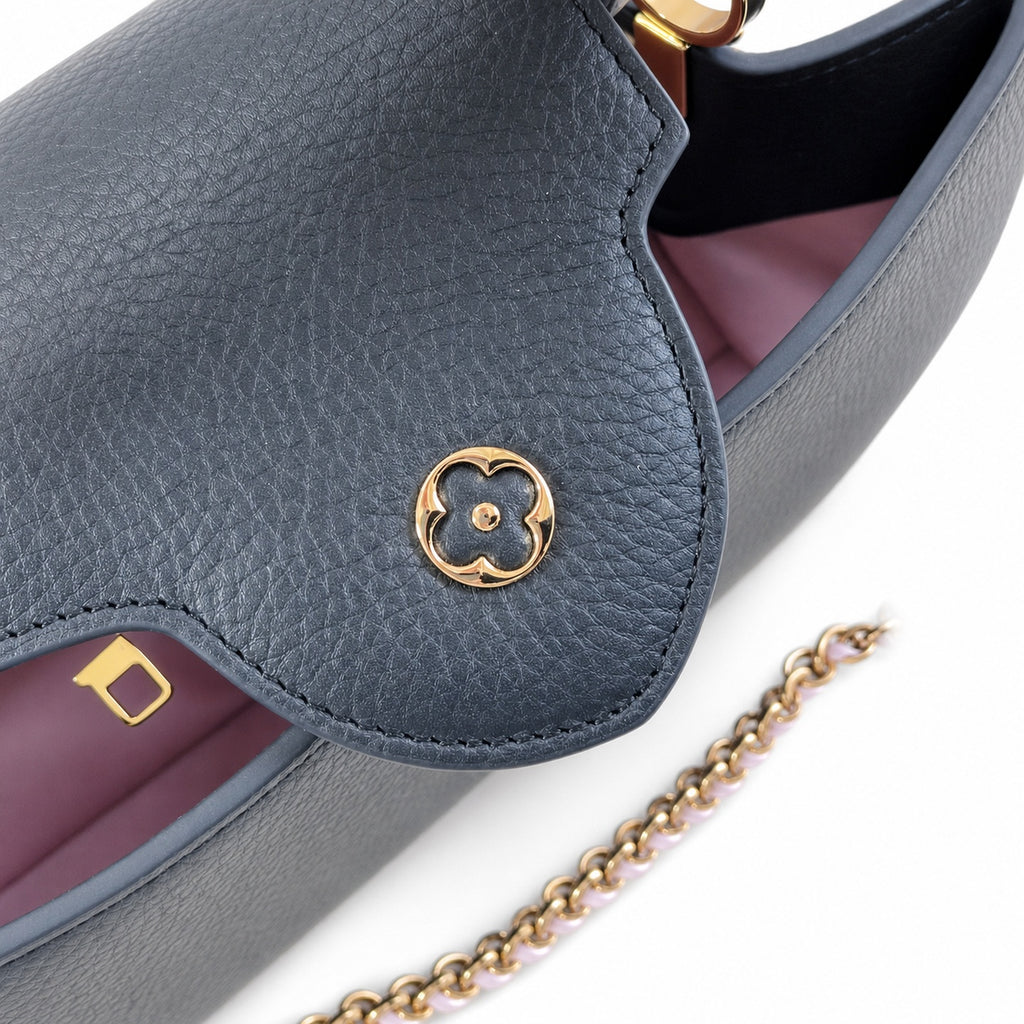 Louis Vuitton Capucines Small Knit Leather Black Handbag