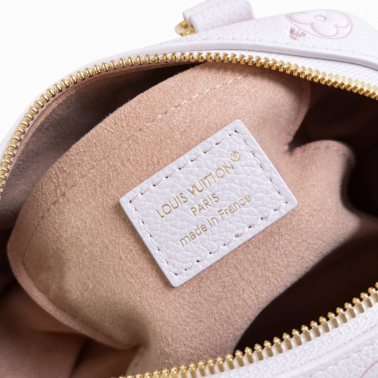 Louis Vuitton Speedy Bandouliere Embroidered Leather Pink Handbag
