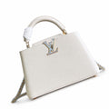 Louis Vuitton Capucines Small Leather White Blue Handbag