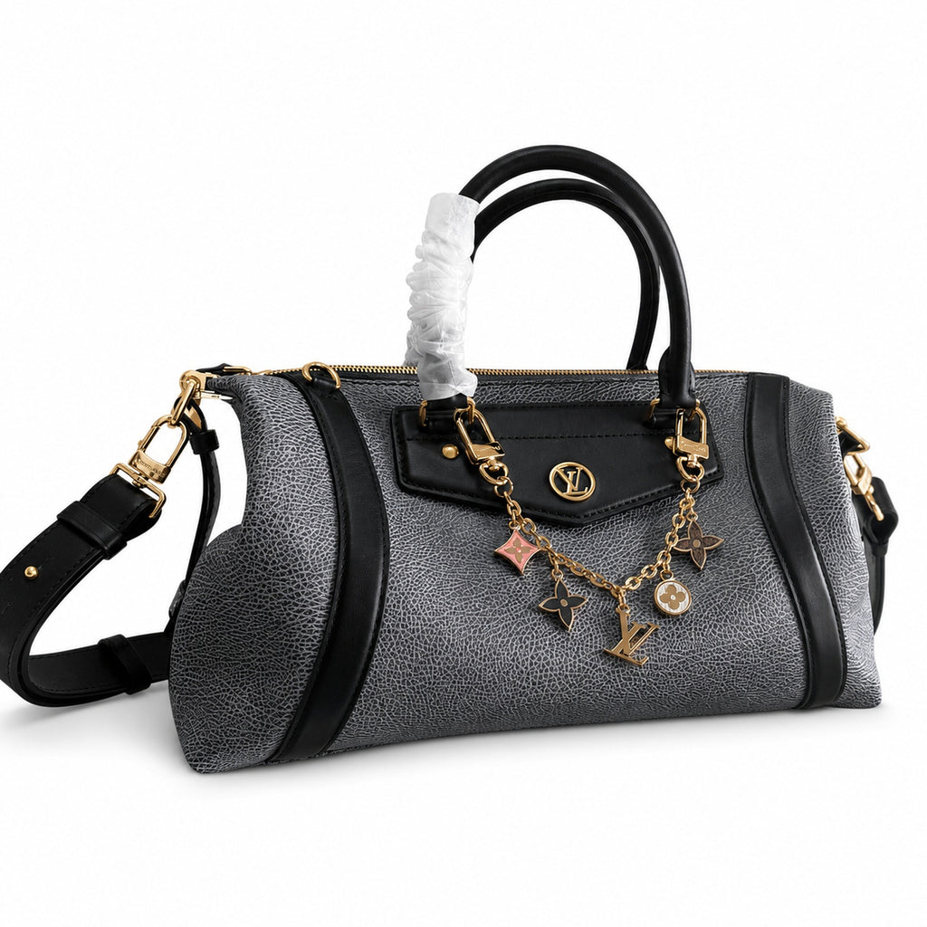 Louis Vuitton Medium Leather Gray Blue Handbag