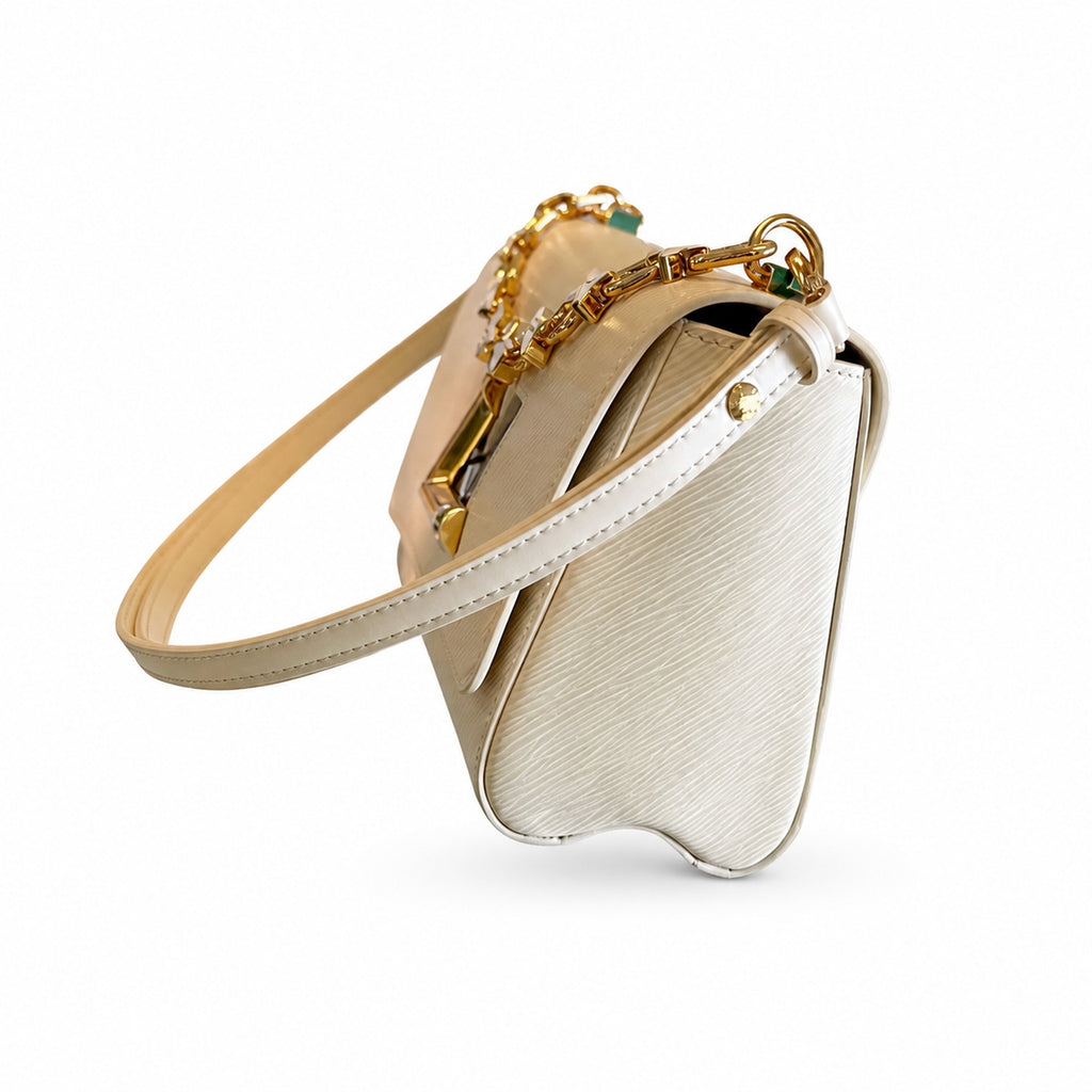 Louis Vuitton Twist Medium Leather White Handbag