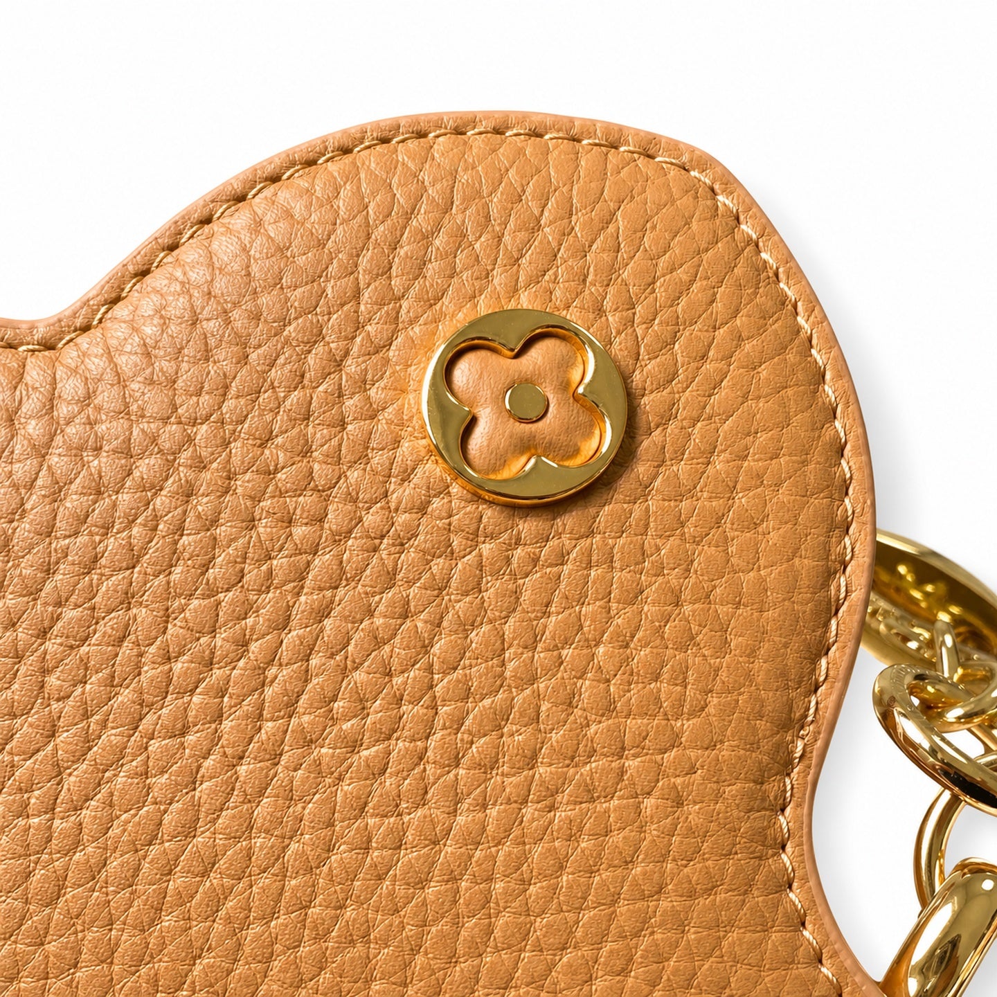 Louis Vuitton Capucines Leather White Brown Handbag