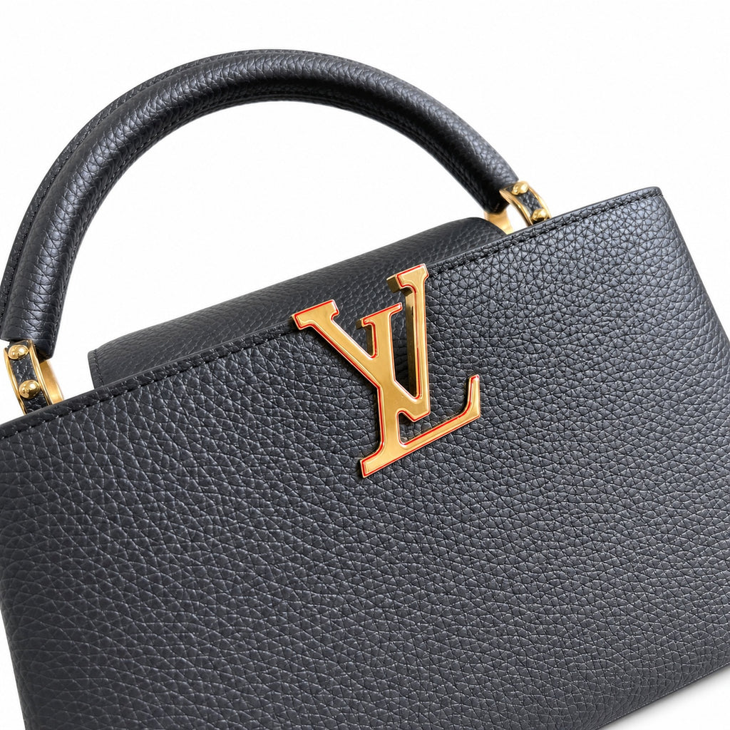 Louis Vuitton Capucines Takashi Murakami Medium Leather Black Handbag