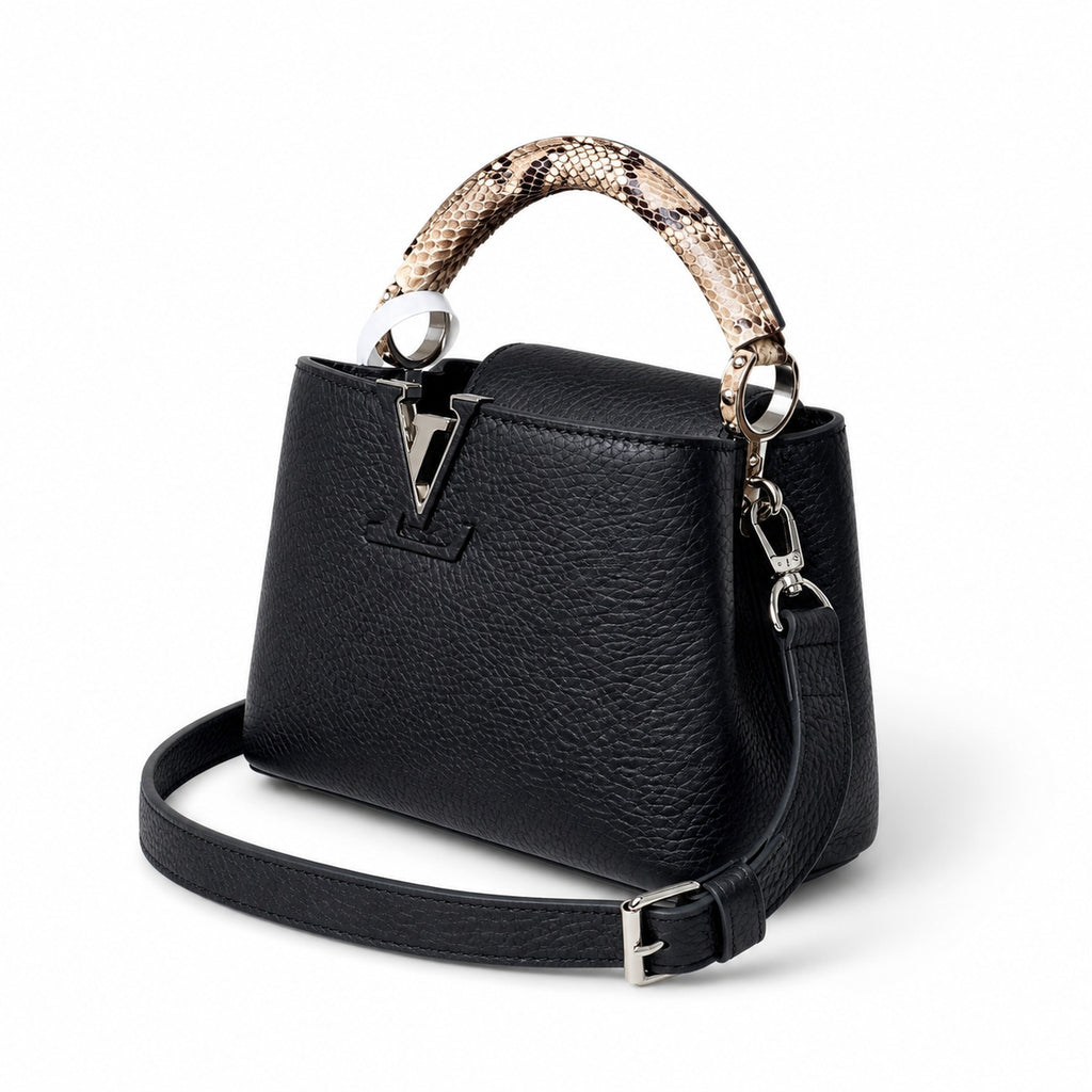 Louis Vuitton Capucines Mini Snakeskin Leather Handbag