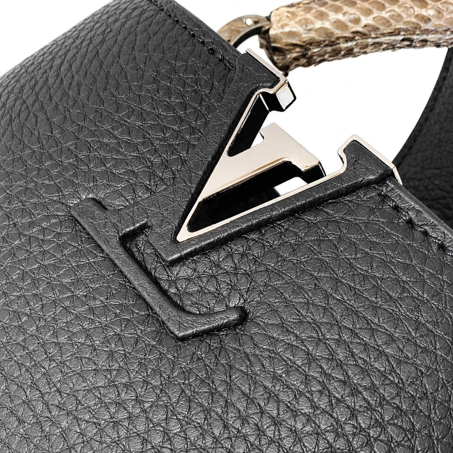 Louis Vuitton Capucines Small Snakeskin Leather Handbag