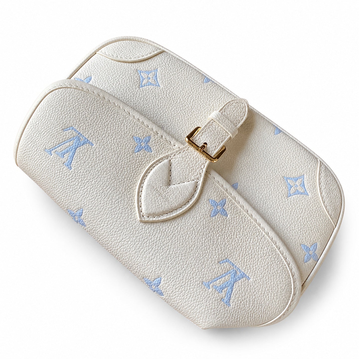 Louis Vuitton Diane Small Leather White Blue Gold Handbag