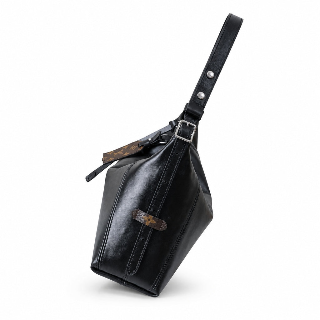 Louis Vuitton CarryAll Leather Black Handbag