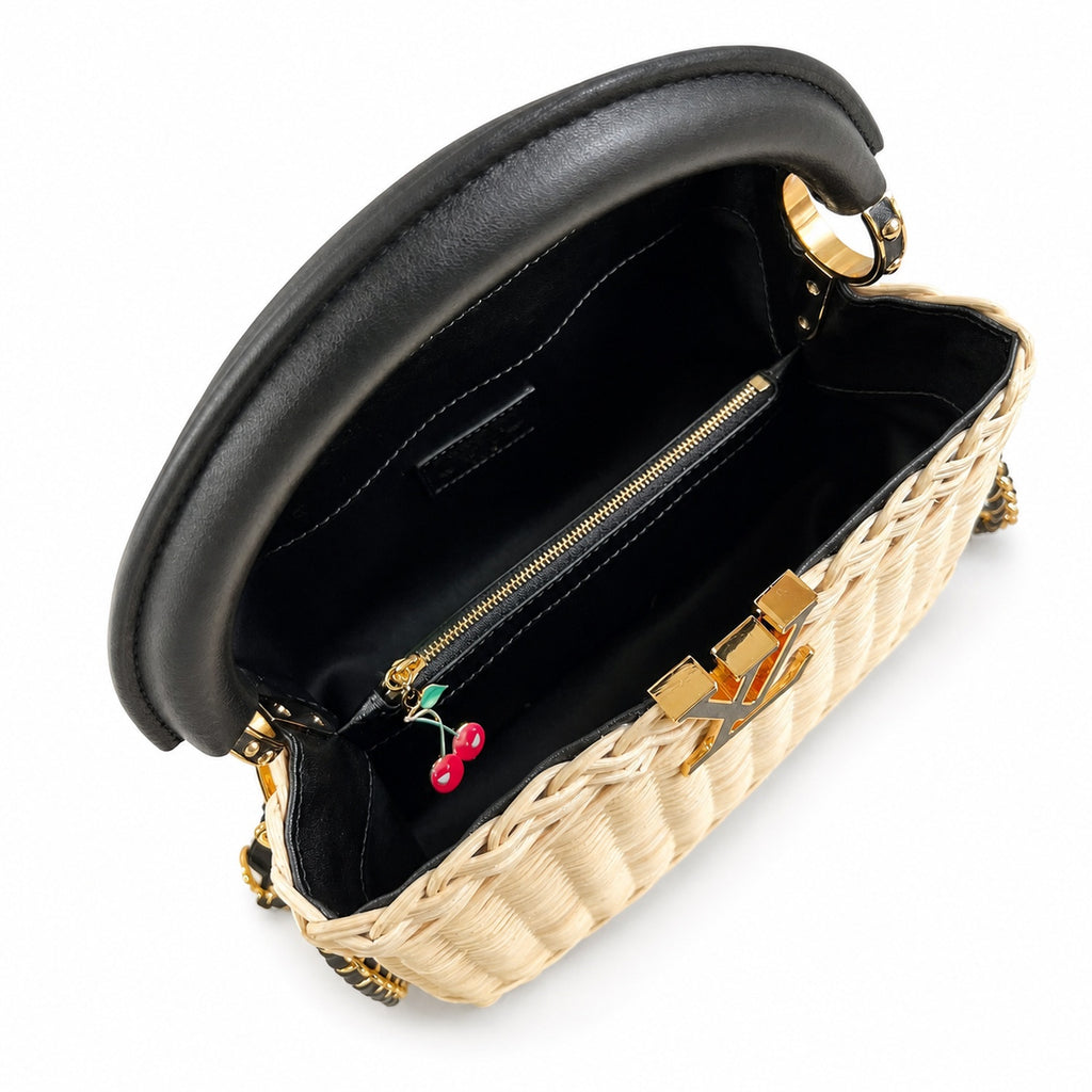 Louis Vuitton Capucines Takashi Murakami Small Black Handbag