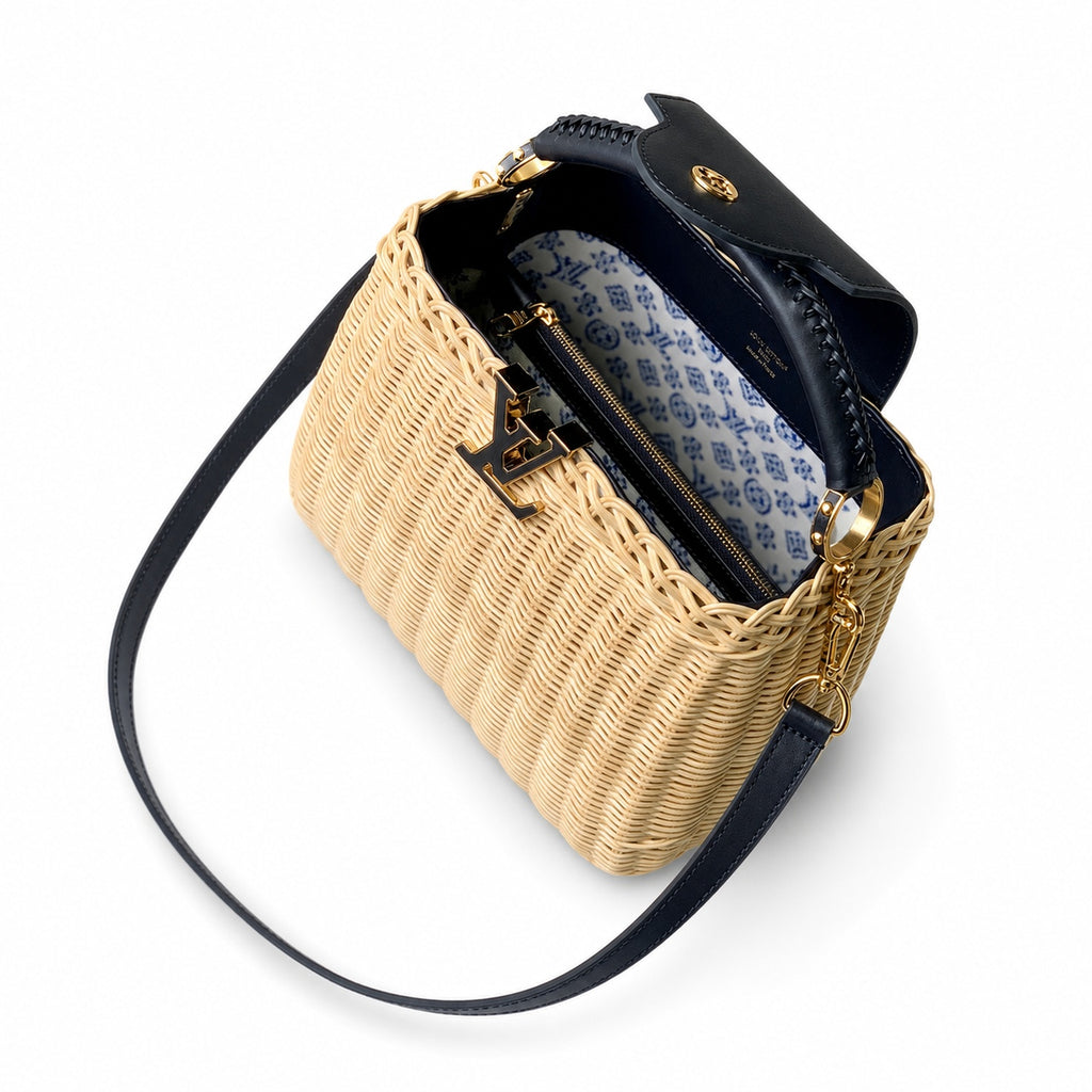 Louis Vuitton Capucines Small Blue Handbag