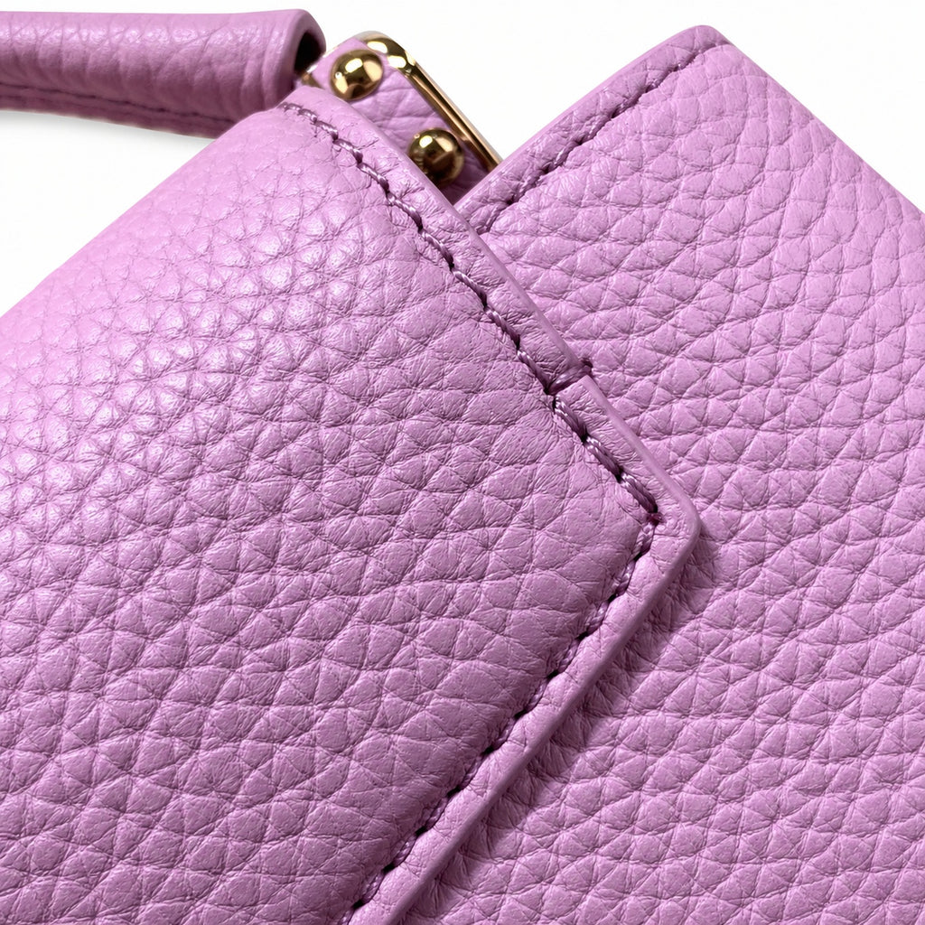 Louis Vuitton Capucines Mini Leather Purple Handbag