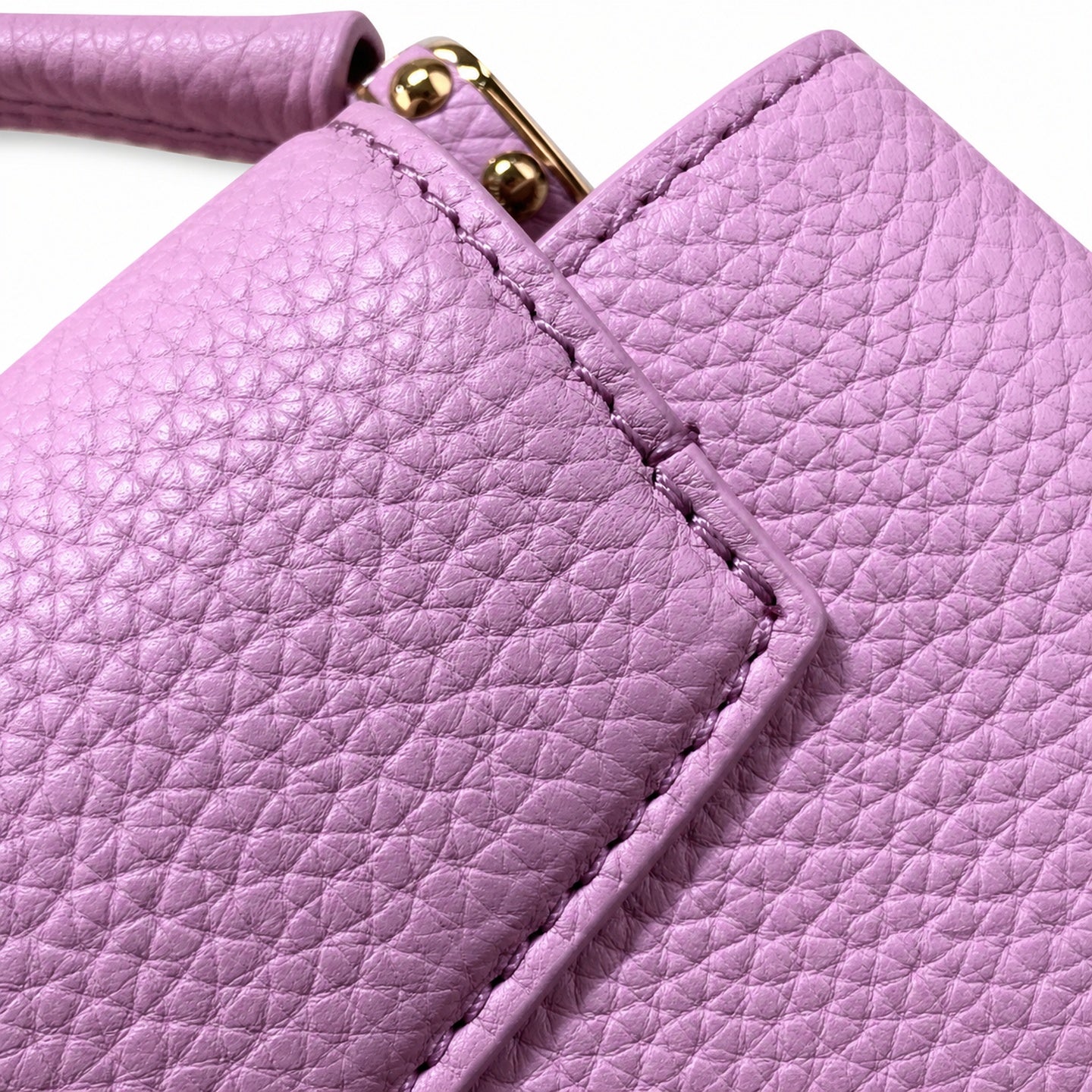 Louis Vuitton Capucines Mini Leather Purple Handbag