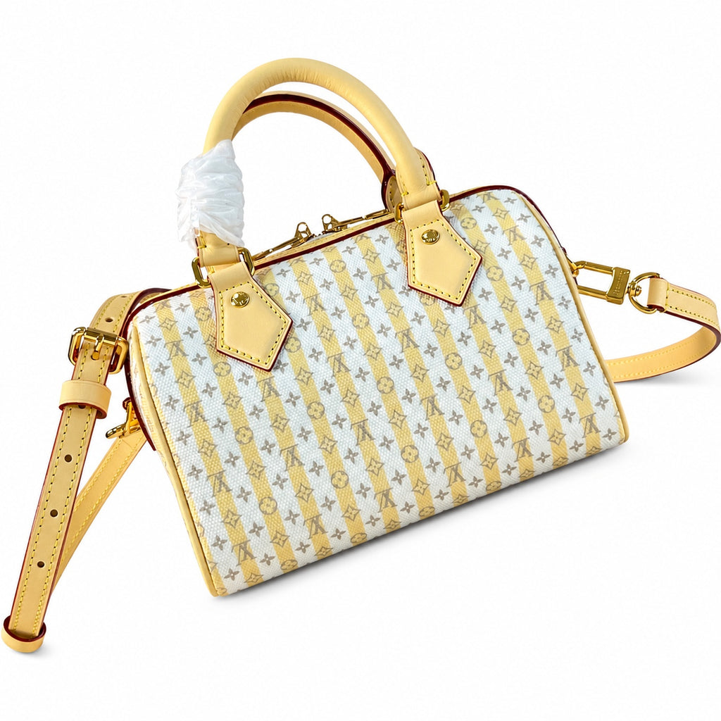 Louis Vuitton Speedy Bandouliere Mini Canvas Leather Handbag