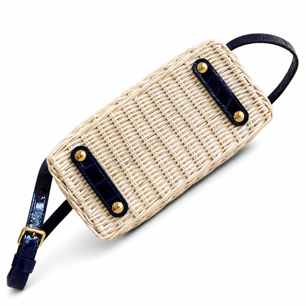 Louis Vuitton Capucines Mini Leather Blue Handbag