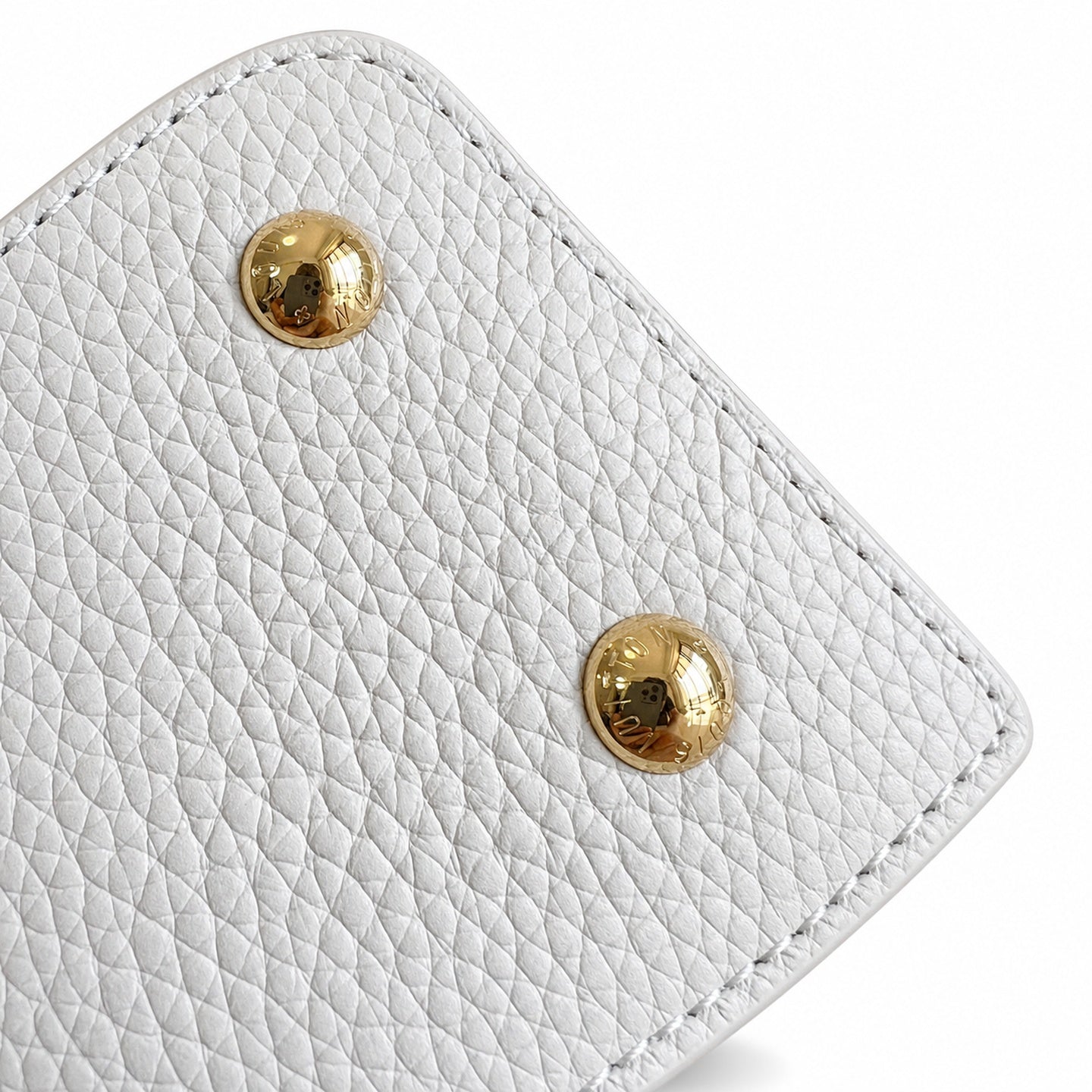 Louis Vuitton Capucines Mini Leather White Brown Handbag