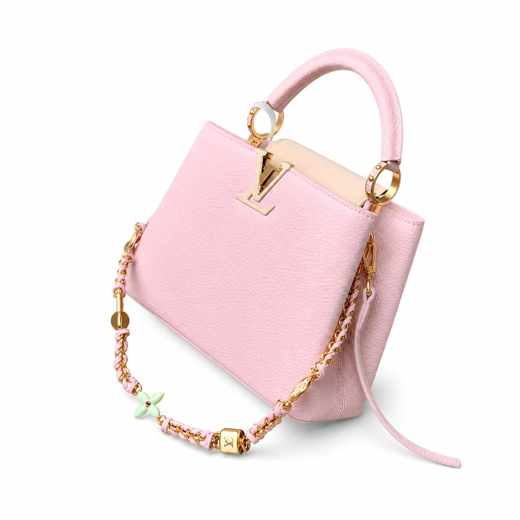 Louis Vuitton Capucines Small Leather Pink Handbag