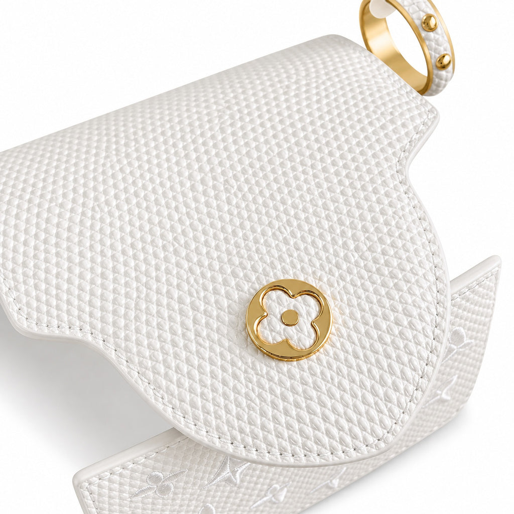 Louis Vuitton Capucines Small Embroidered Leather White Handbag