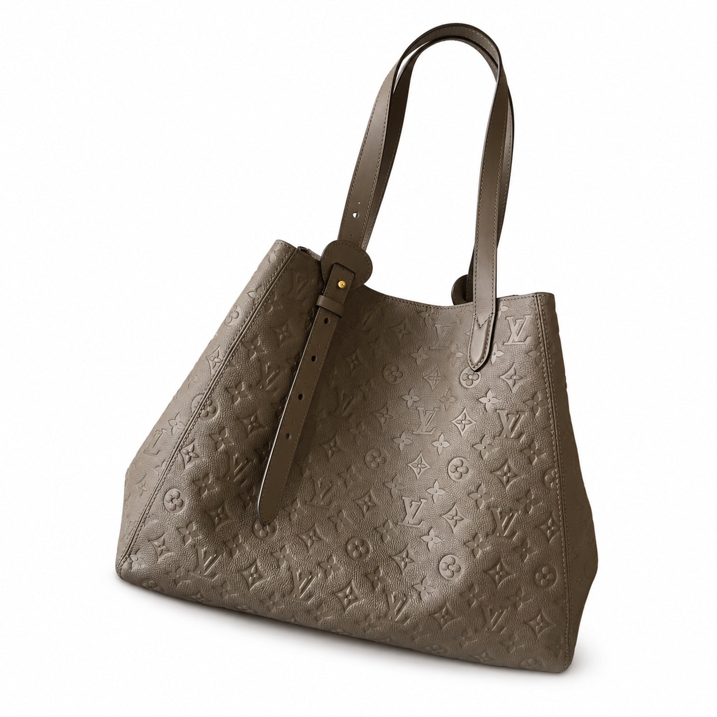 Louis Vuitton All In Leather Black Gray Handbag