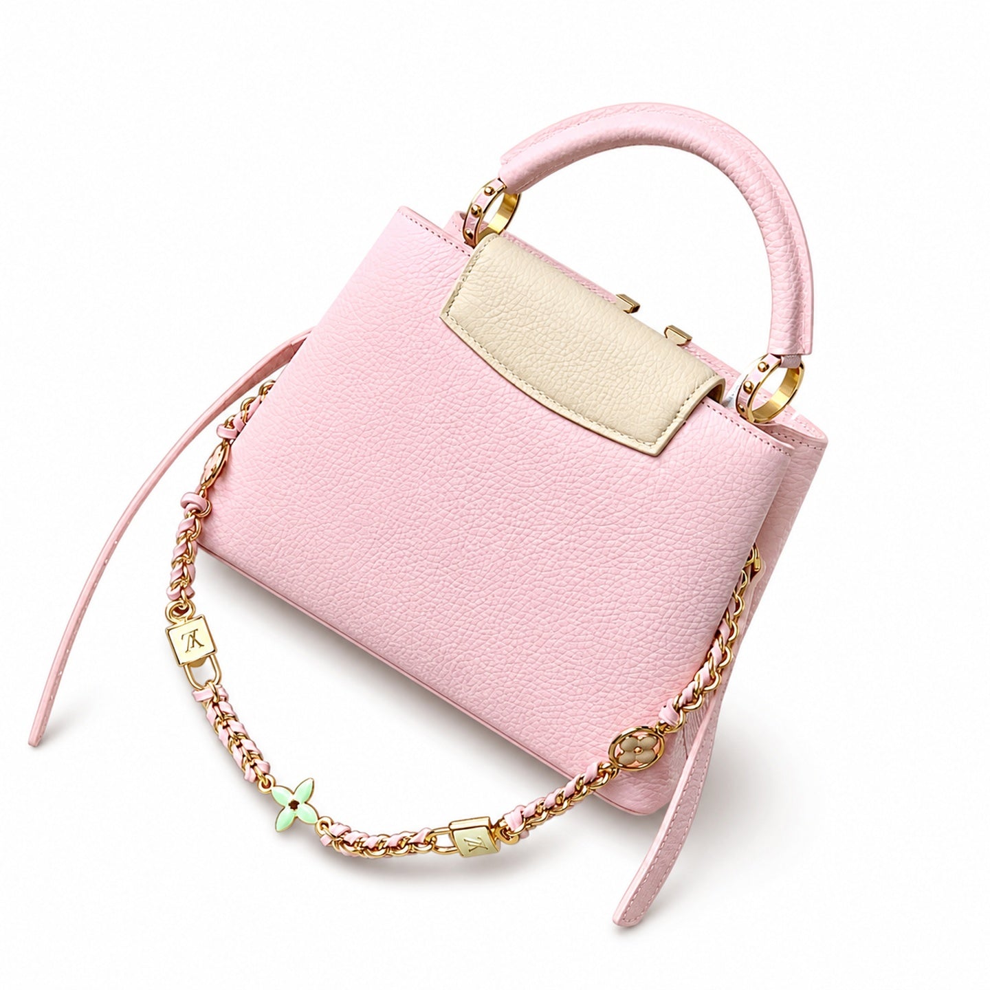 Louis Vuitton Capucines Small Leather Pink Handbag