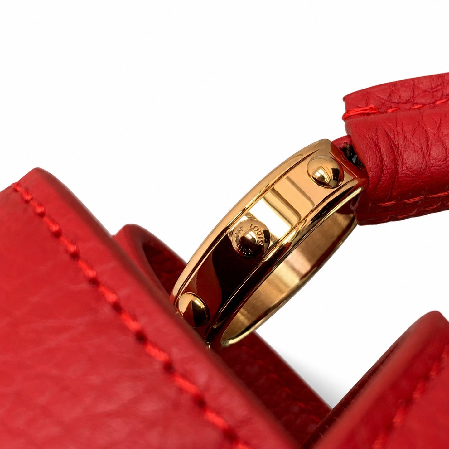 Louis Vuitton Capucines Medium Leather Red Handbag