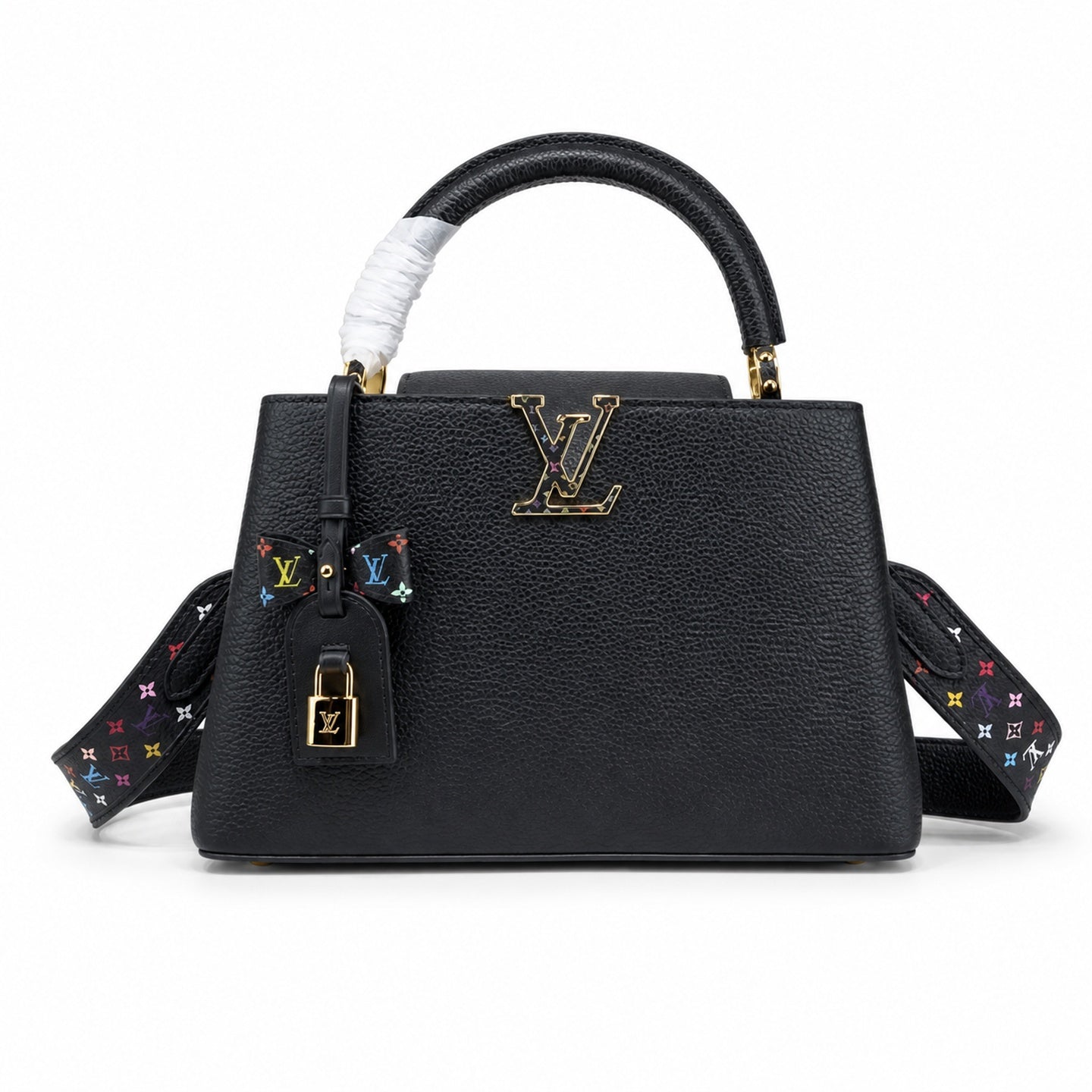 Louis Vuitton Capucines Takashi Murakami Black Handbag