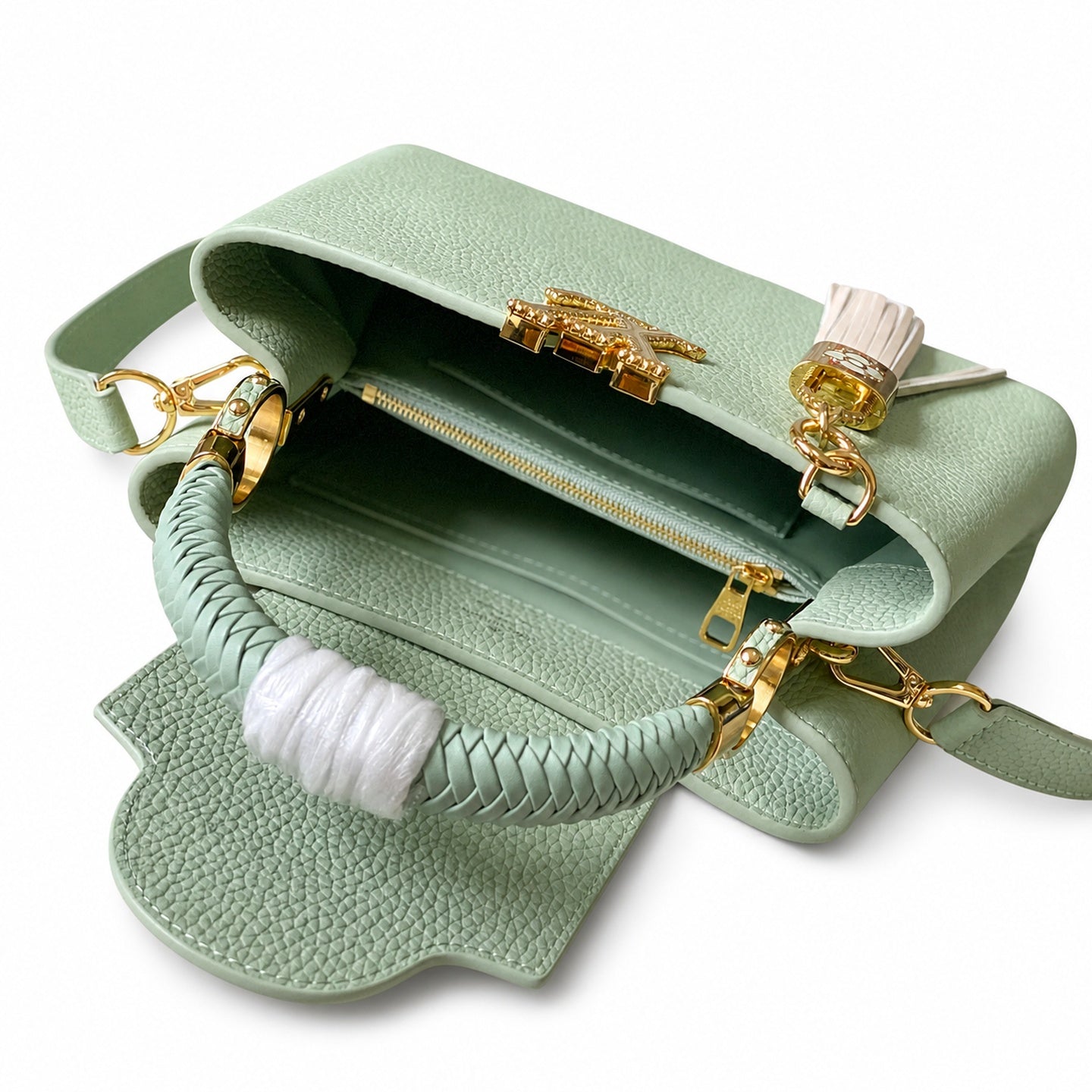 Louis Vuitton Capucines Mini Leather Green Handbag