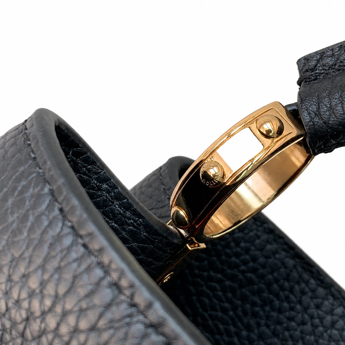 Louis Vuitton Capucines Small Leather Black Handbag