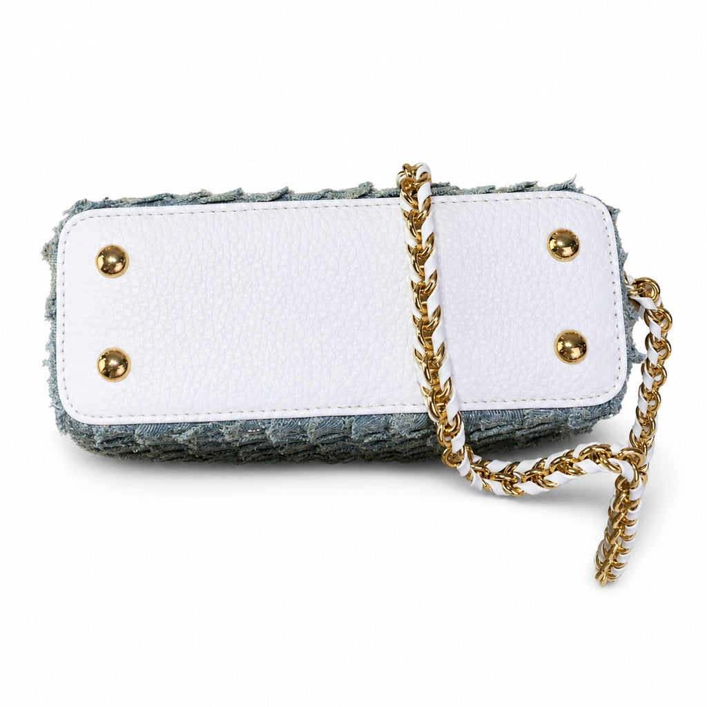 Louis Vuitton Capucines Mini Denim Leather Handbag