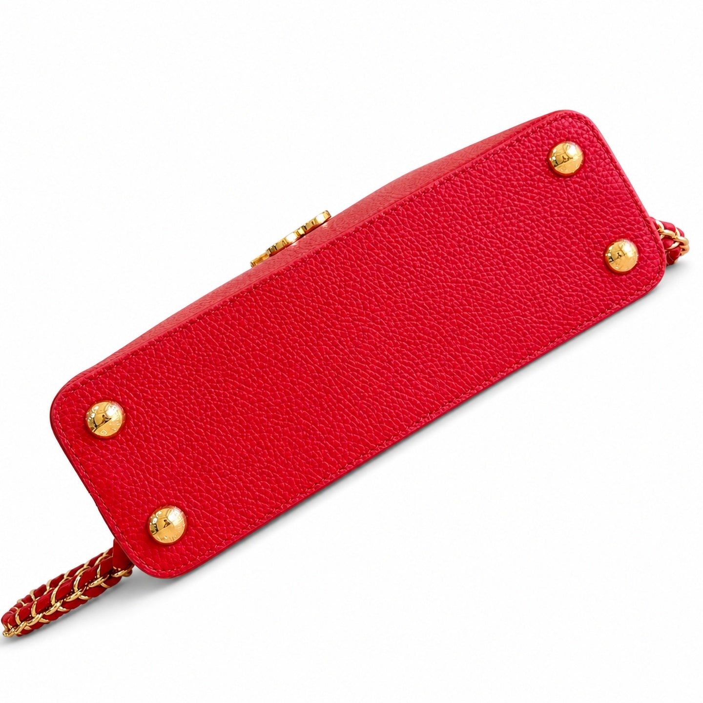 Louis Vuitton Capucines Takashi Murakami Small Denim Leather Red Gold Handbag