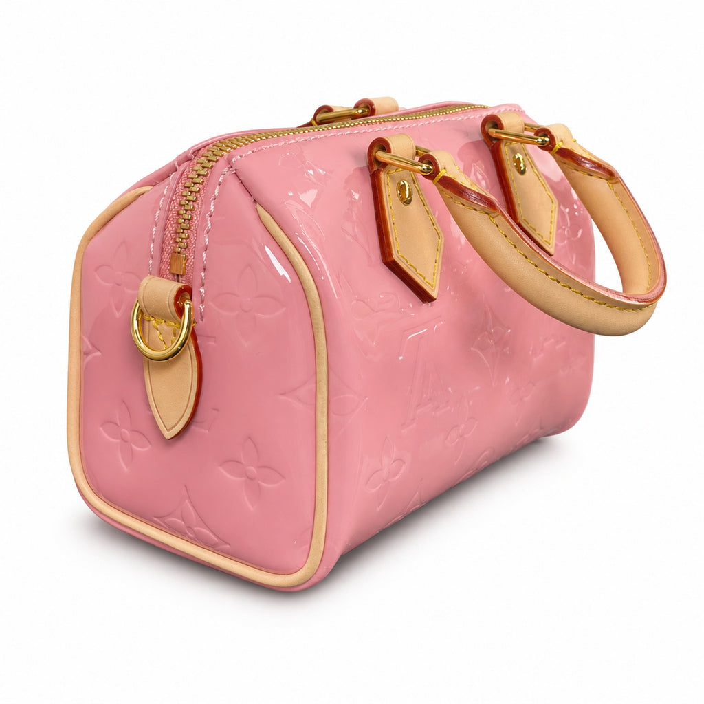 Louis Vuitton Speedy Leather Pink Handbag