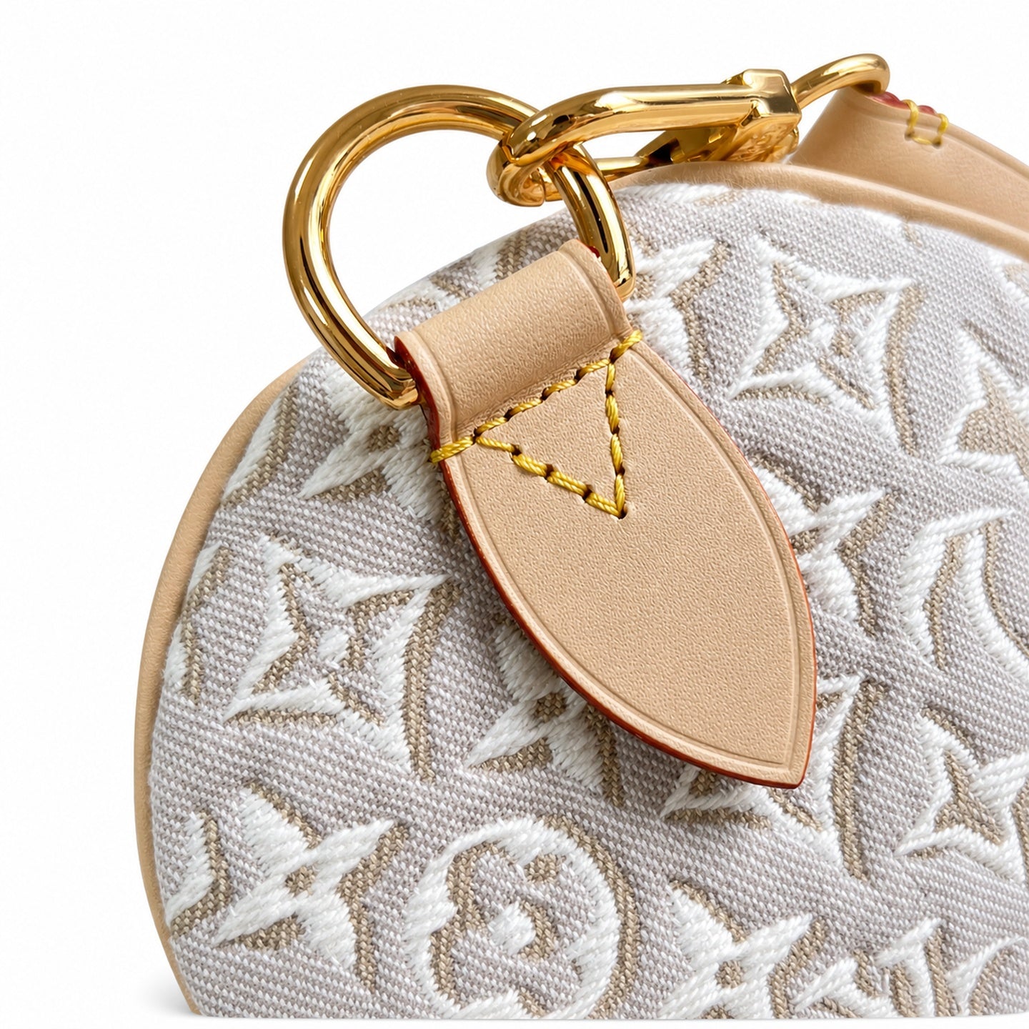Louis Vuitton Speedy Embroidered Canvas Jacquard Leather Handbag