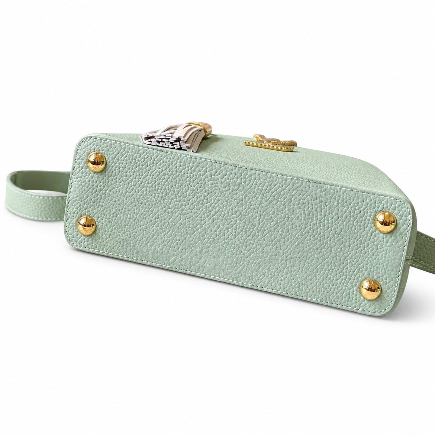 Louis Vuitton Capucines Mini Leather Green Handbag