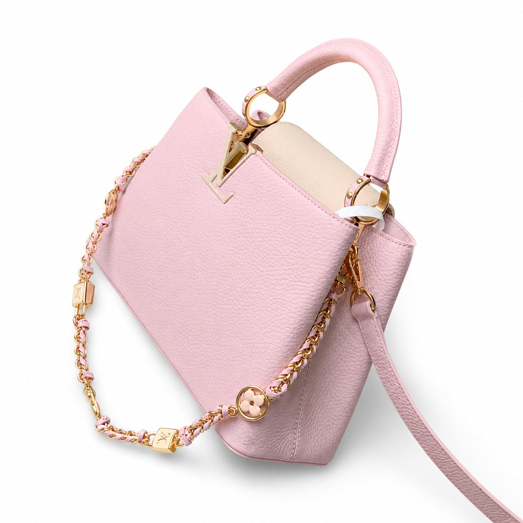 Louis Vuitton Capucines Medium Leather Pink Handbag