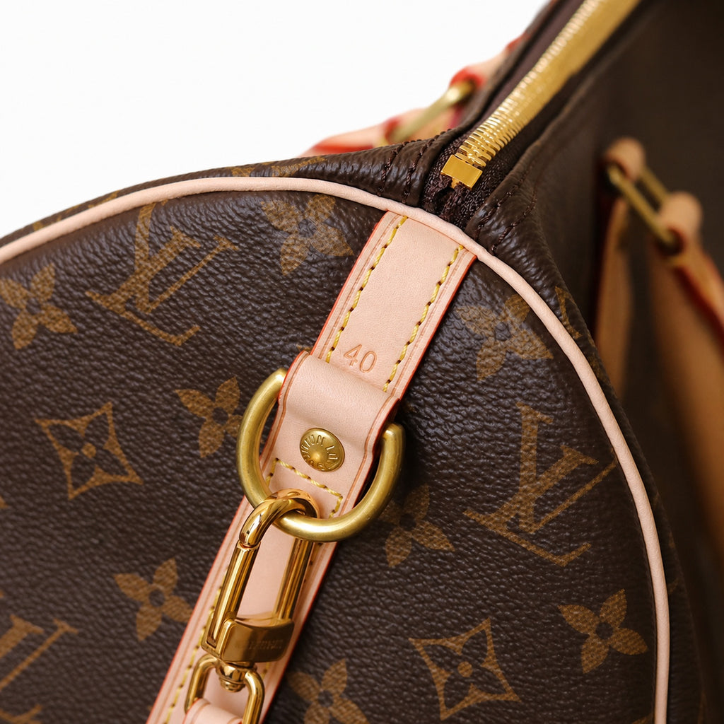 Louis Vuitton Speedy Bandouliere Canvas Leather Handbag