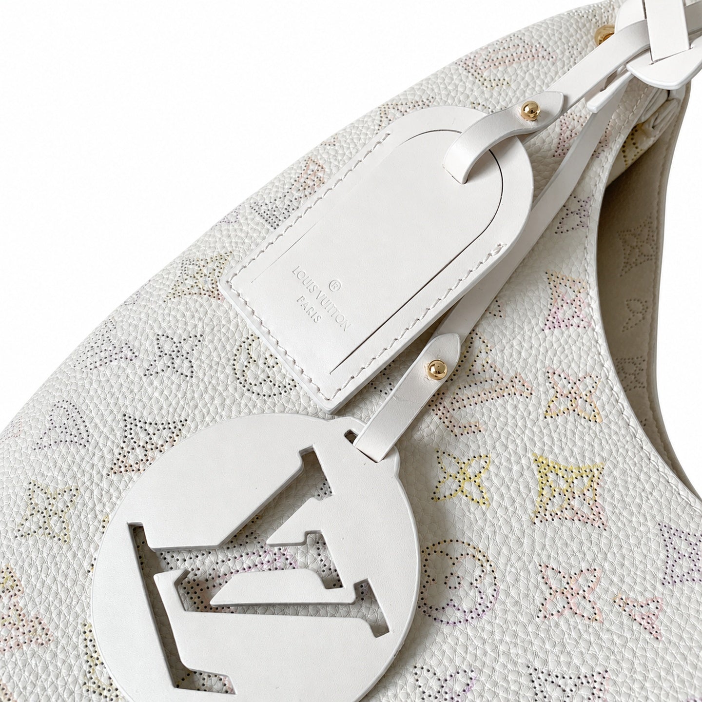 Louis Vuitton Leather Blue Gold Handbag