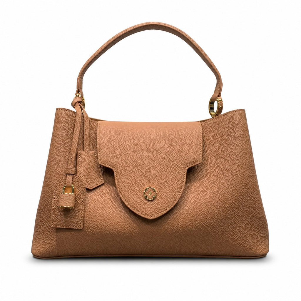 Louis Vuitton Capucines Leather Brown Gold Handbag