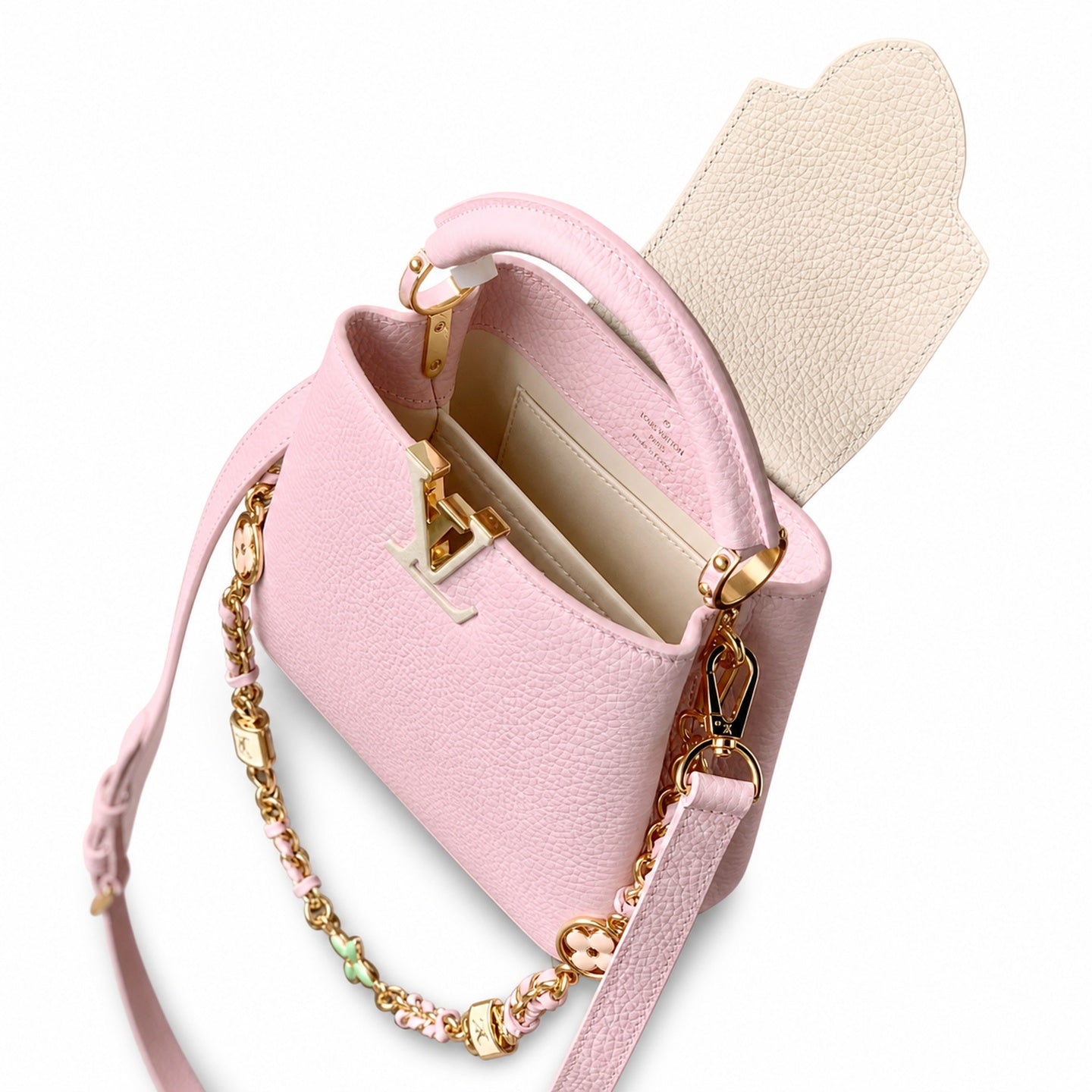 Louis Vuitton Capucines Mini Leather Pink Handbag