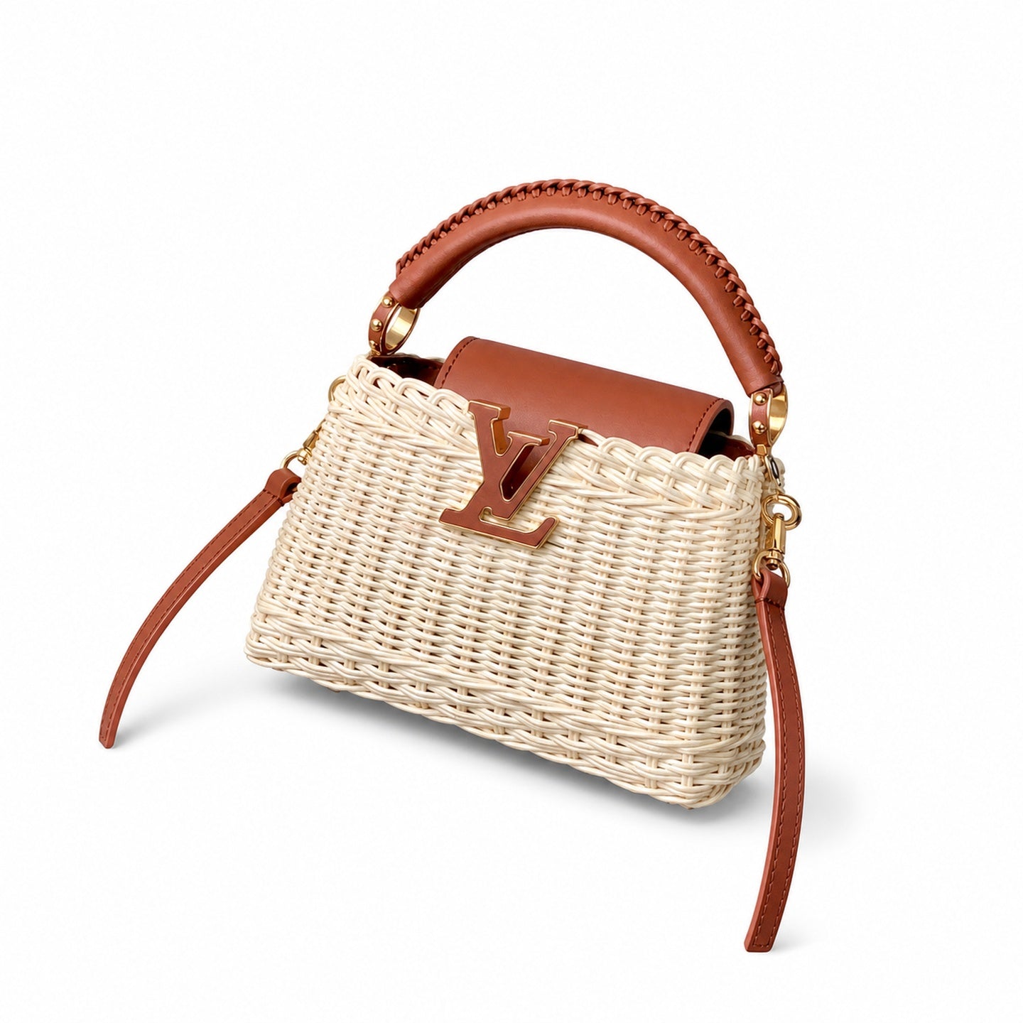 Louis Vuitton Capucines Mini Leather Brown Handbag