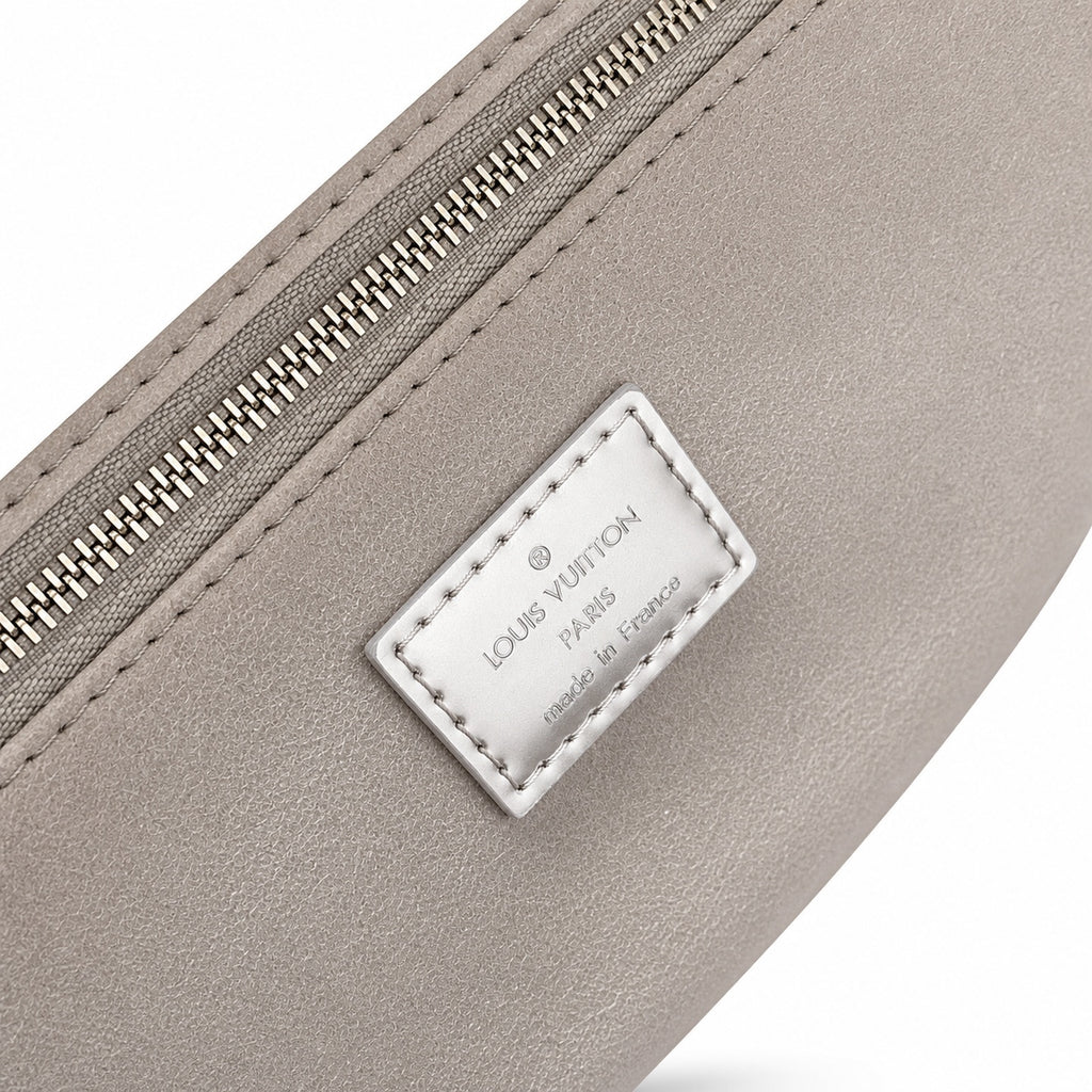 Louis Vuitton OnTheGo Small Cotton Canvas Silver Handbag