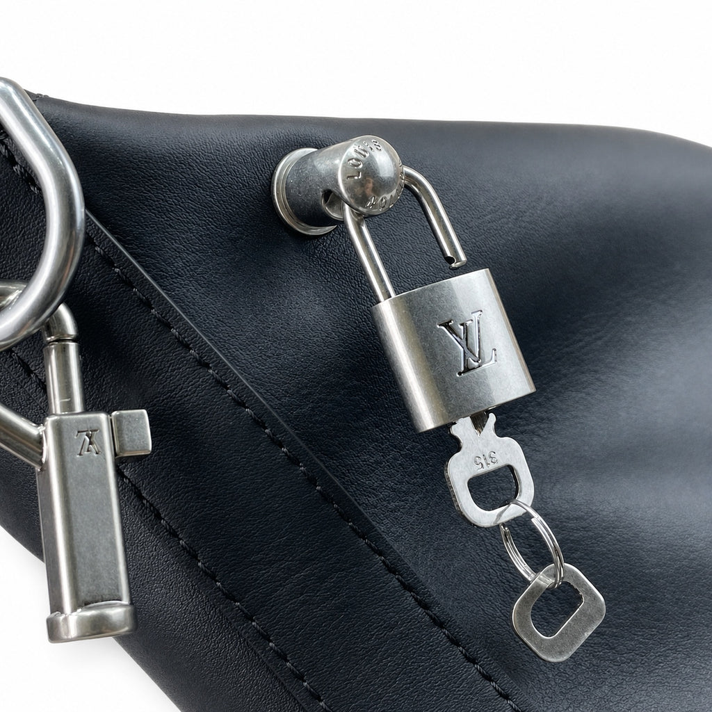 Louis Vuitton Jacquard Leather Black Handbag